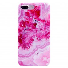iPhone 7 Plus - TPU IMD Soft Full Case Printing Protective Cover Case - Red Crystal Stone Pattern
